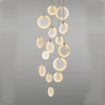Alabaster Cuboid Dining Room Chandelier,Dining Room Chandelie-chandelier-Merlin Lamps-5-Lights 13"-merlinlamps