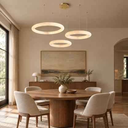 Alabaster Globle Round Chandelier