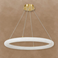 Alabaster Globle Round Chandelier