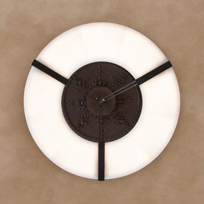 Alabaster Halo Pendant Light – Black & White LED Chandelier