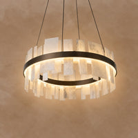 Alabaster Tile Round Pendant 800 - Copper
