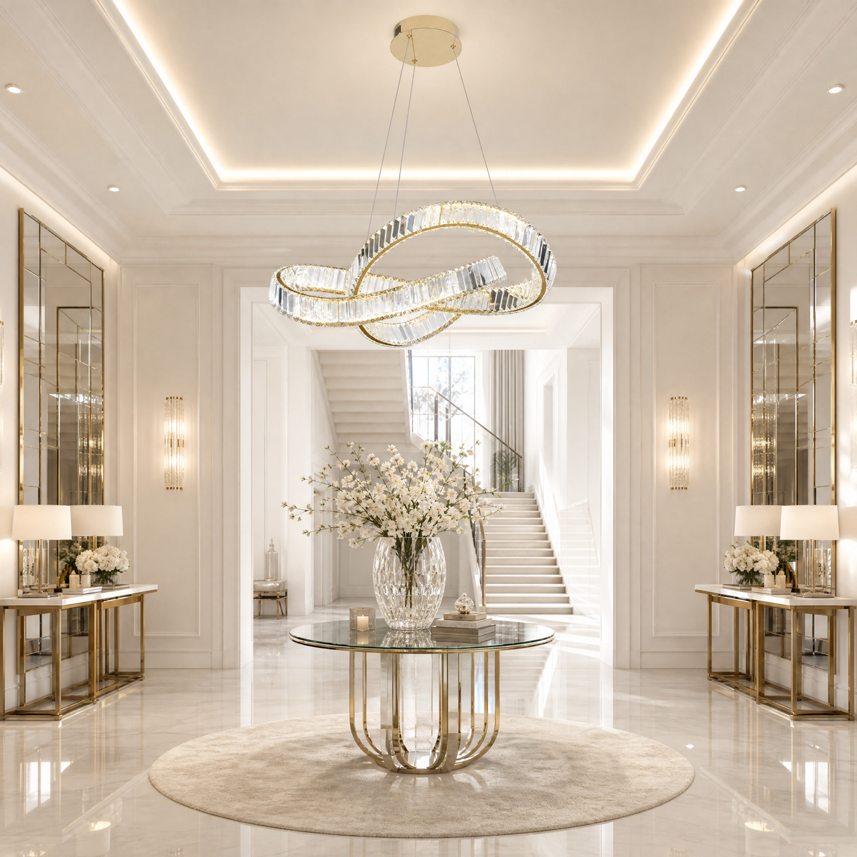 Aletta Slim Halo Chandelier
