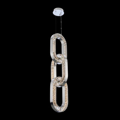 Luxury Crystal Chain Pendant Chandelier for High Ceilings