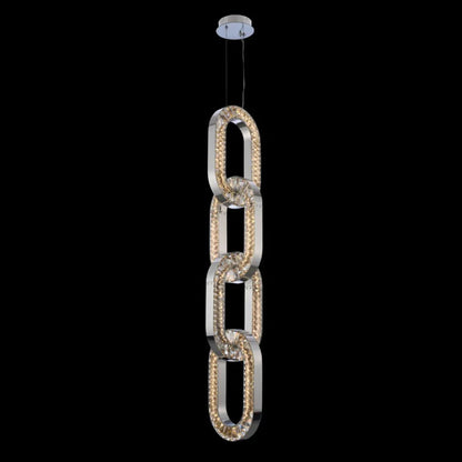 Luxury Crystal Chain Pendant Chandelier for High Ceilings