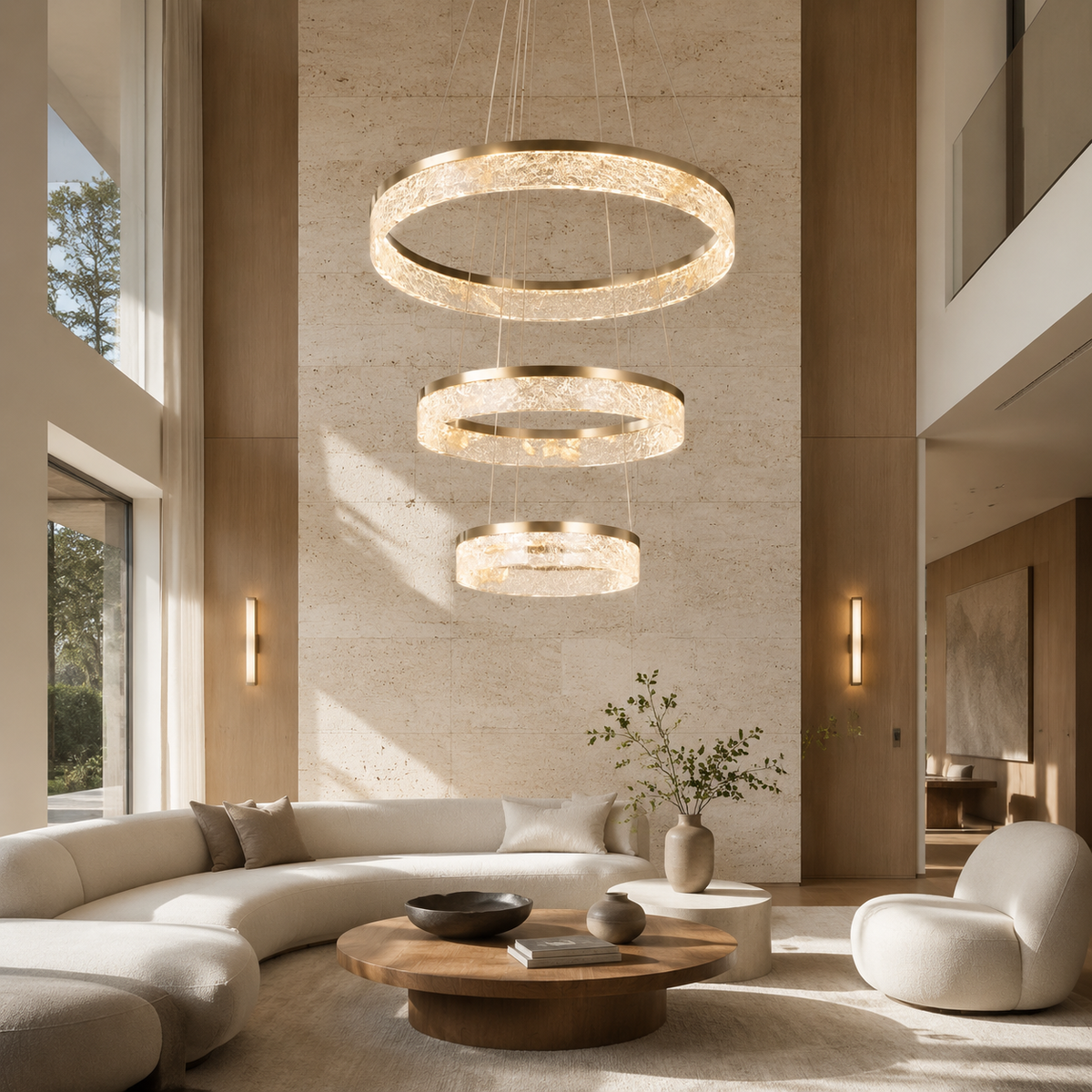 Alps Modern Sculptural Ring Chandelier
