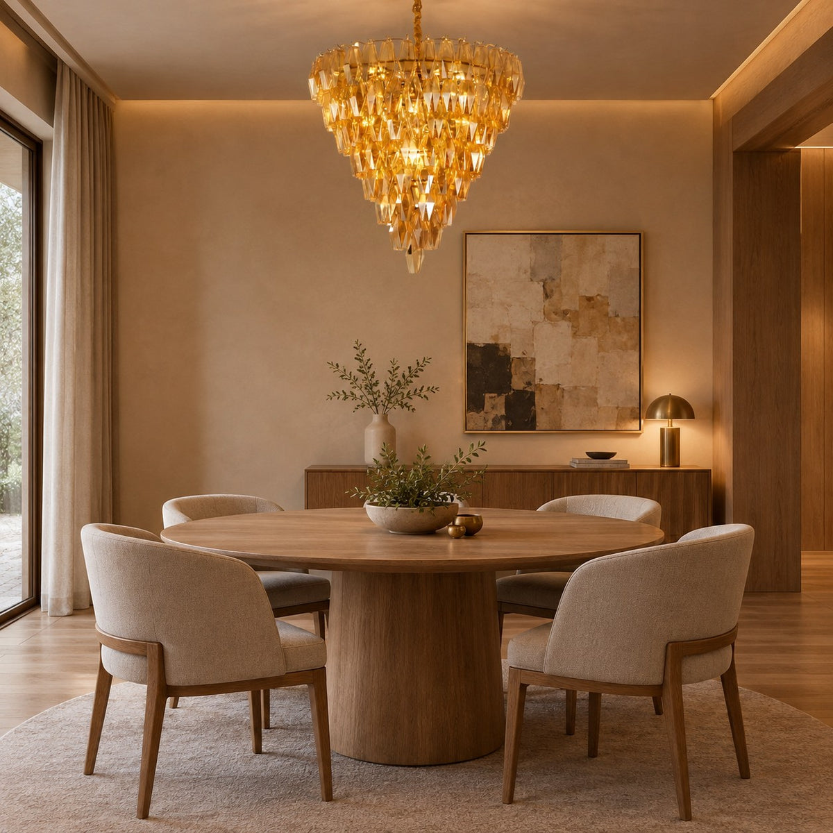 Amber Empire Chandelier 39.4"
