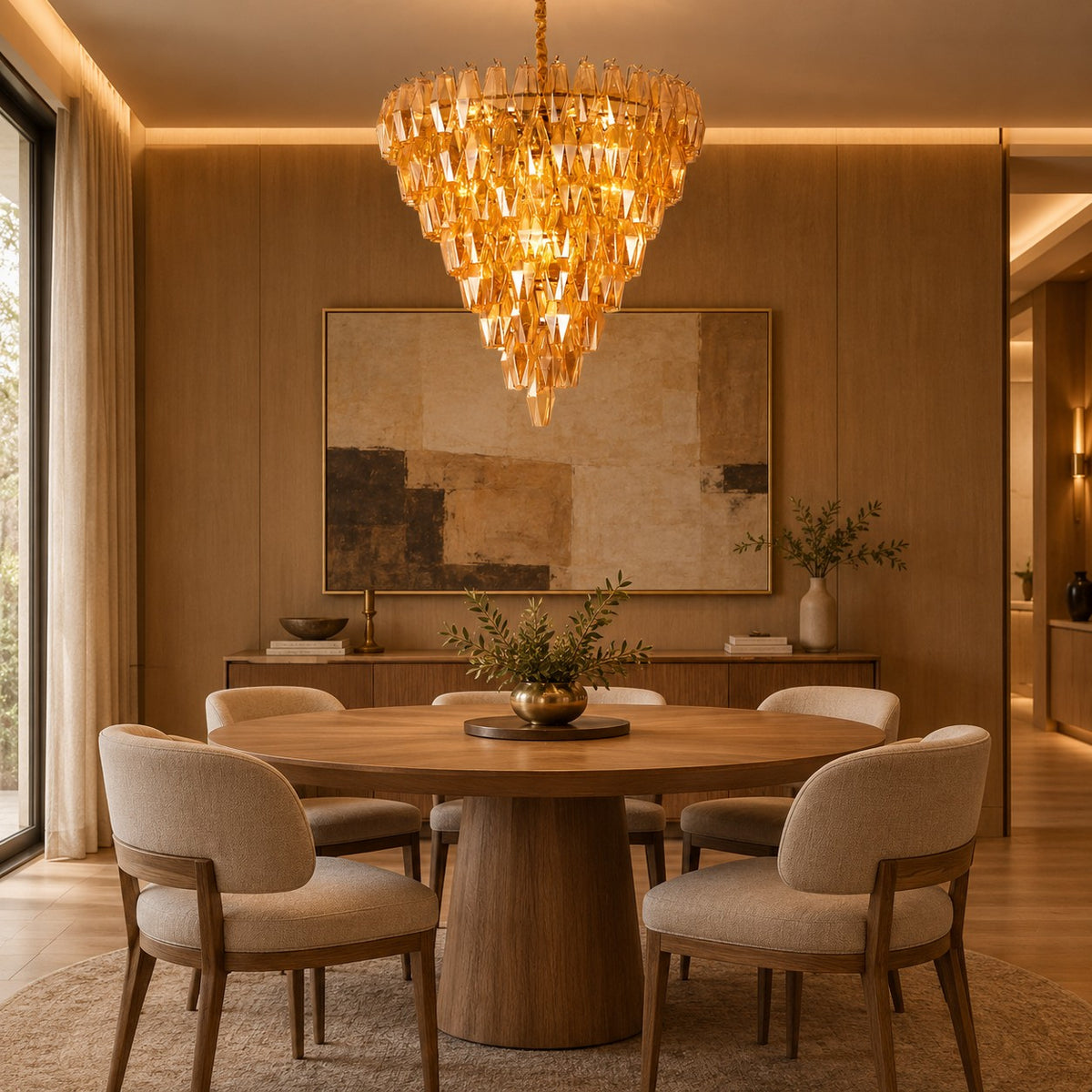 Amber Empire Chandelier 39.4"