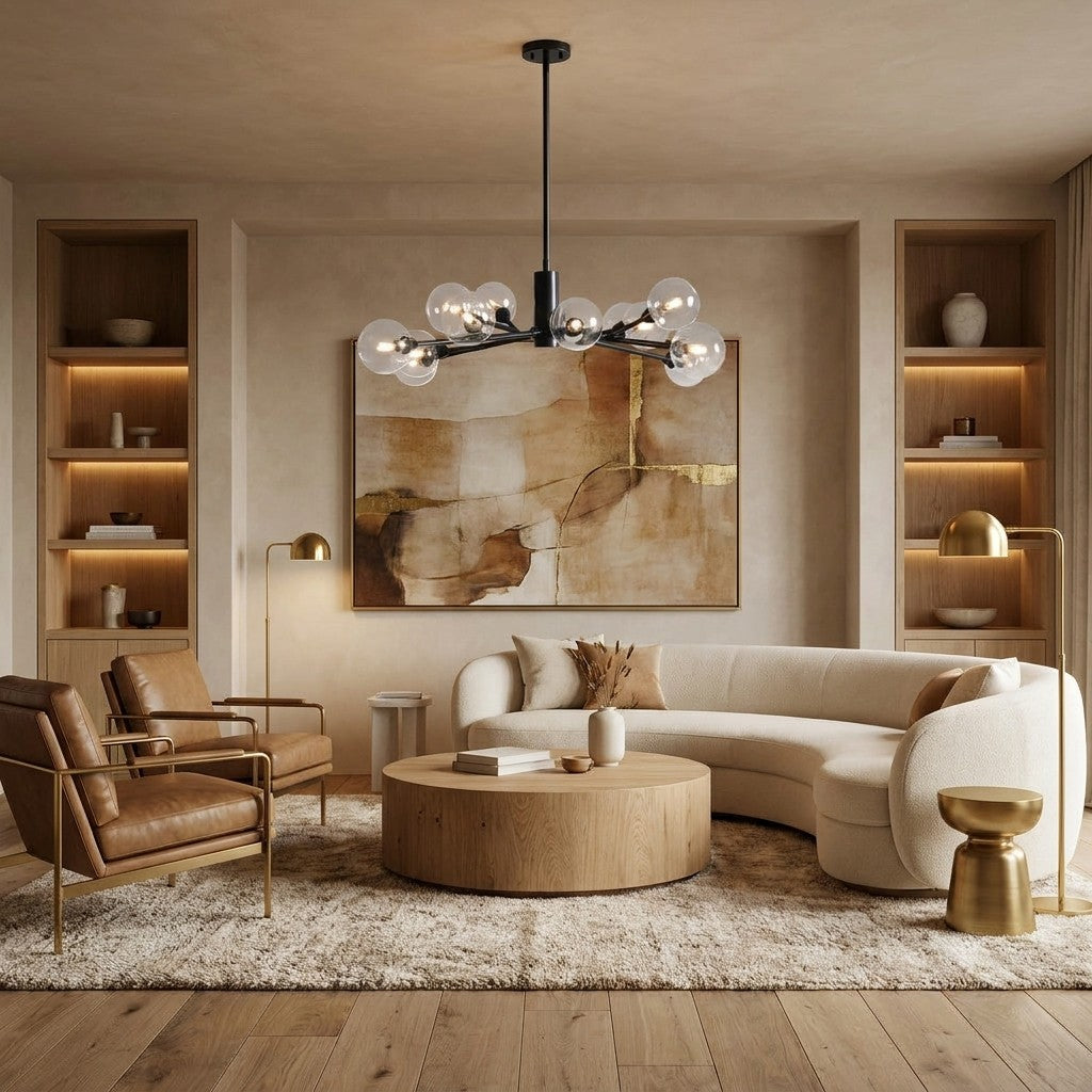 Apollo Round Chandelier 36"47"59"