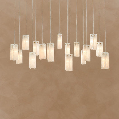 Art Design 1/25/60/84-Light Colorful Rectangle Cluster Glass Tile Pendant/Chandelier