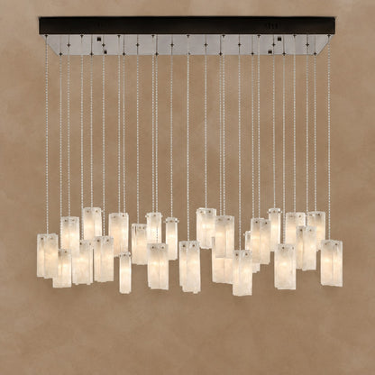 Art Design 1/25/60/84-Light Colorful Rectangle Cluster Glass Tile Pendant/Chandelier