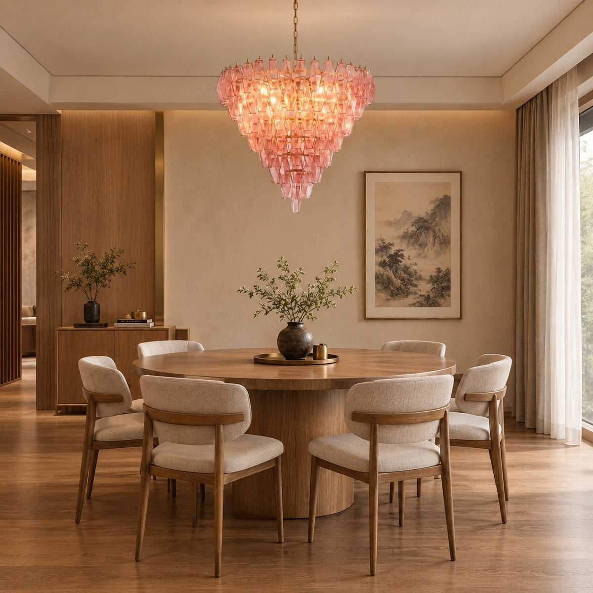 Asti Glass Chandelier 31.9"