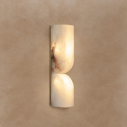 Avenor Spanish Alabaster Minimalist Wall Sconce 13.8" 23.6"