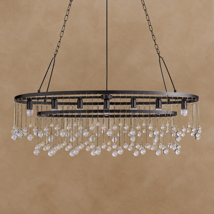Averline Crystal Ball 7 Light Chandelier