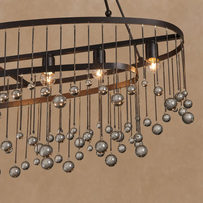 Averline Crystal Ball 7 Light Chandelier