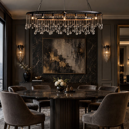 Averline Crystal Ball 7 Light Chandelier