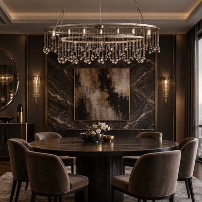 Averline Crystal Ball 7 Light Chandelier
