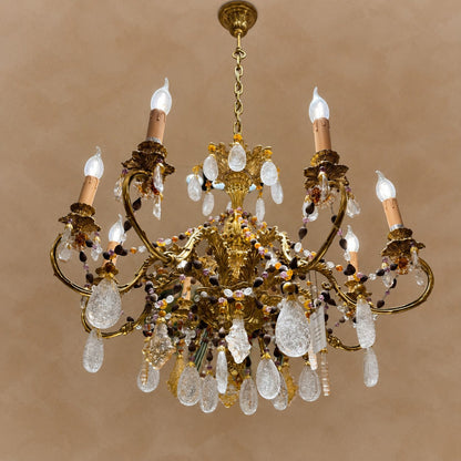 Baroque Brass Candle Light Chandelier