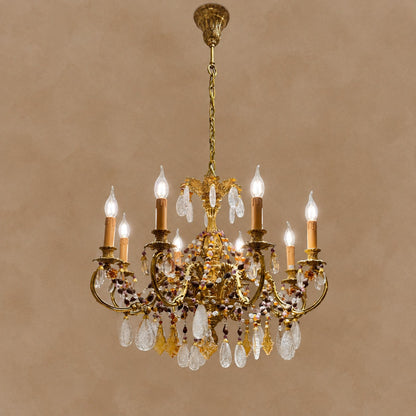 Baroque Brass Candle Light Chandelier