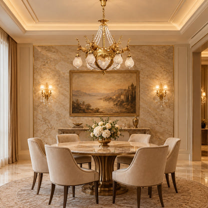 Baroque Brass Deer Crystal Chandelier for Palace/Hotel