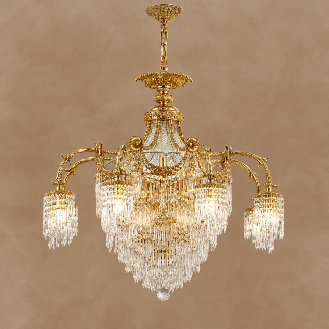 Baroque Imperial Cascade Crystal Chandelier