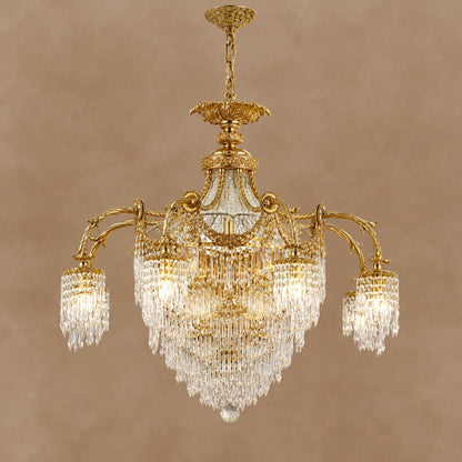 Baroque Imperial Cascade Crystal Chandelier