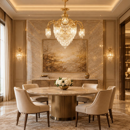Baroque Imperial Cascade Crystal Chandelier