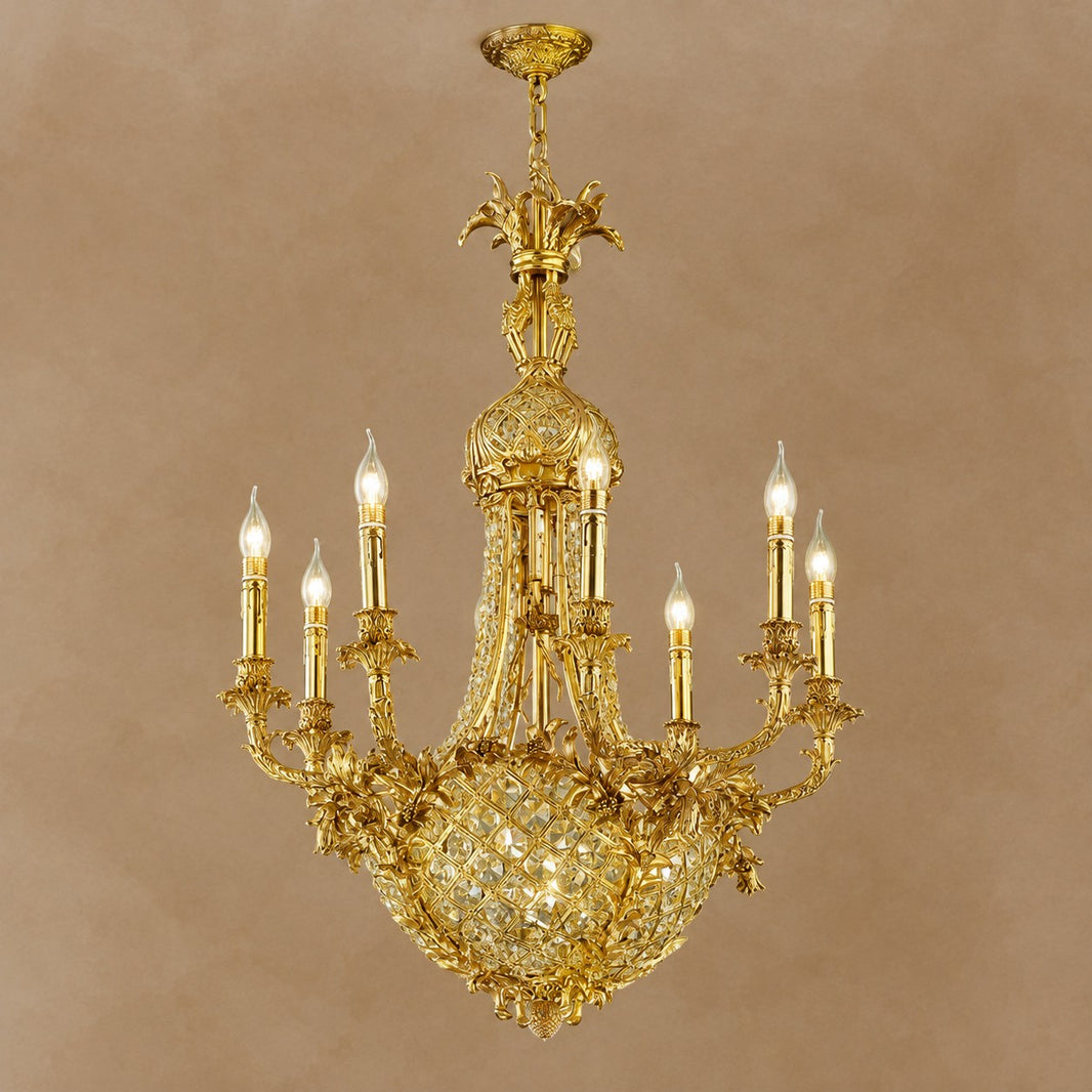 Baroque Pineapple-inspired Crystal Chandelier