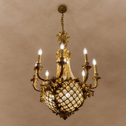 Baroque Pineapple-inspired Crystal Chandelier