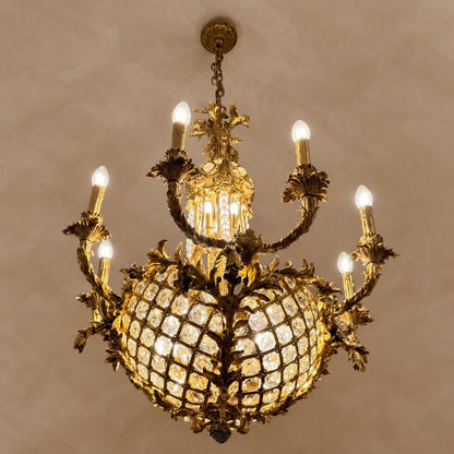 Baroque Pineapple-inspired Crystal Chandelier
