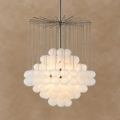 Baubles 6 Light Chandelier, Modern Round Glass Chandelier