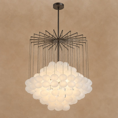 Baubles 6 Light Chandelier, Modern Round Glass Chandelier