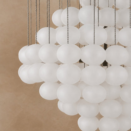 Baubles 6 Light Chandelier, Modern Round Glass Chandelier