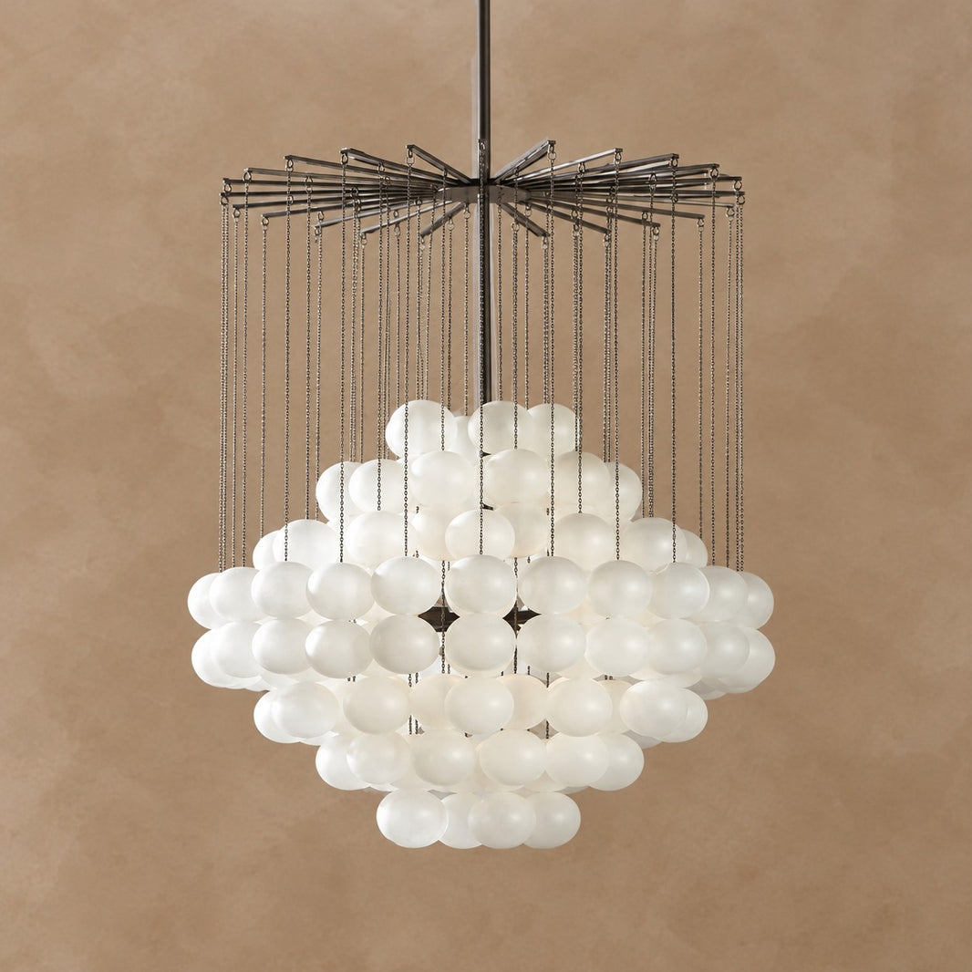 Baubles 6 Light Chandelier, Modern Round Glass Chandelier