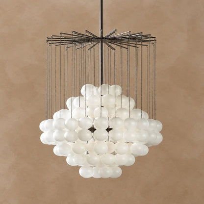 Baubles 6 Light Chandelier, Modern Round Glass Chandelier