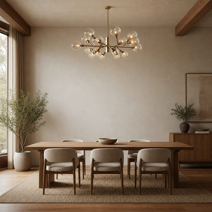 Birchmont Hand-Blown Glass Chandelier 48"