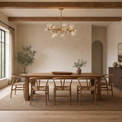 Birchmont Hand-Blown Glass Chandelier 48"