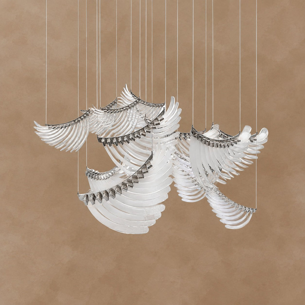 Bird Feather Wings LED Chandelier 78.7"