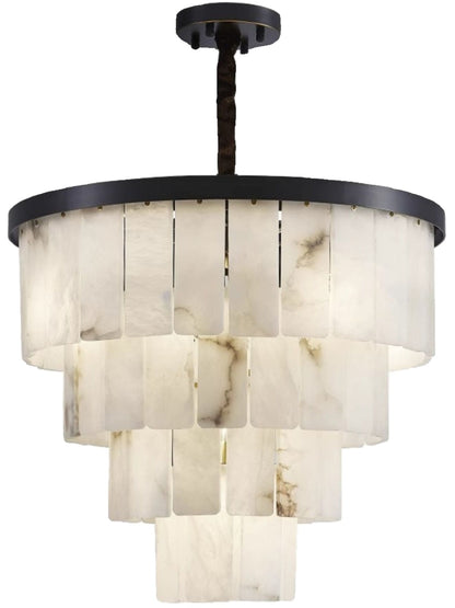 Black Copper Alabaster Chandelier 18"-43"
