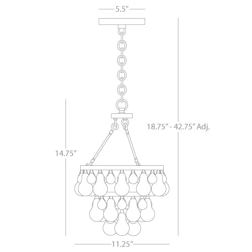 Bolzano Modern Pendant 11.25''W