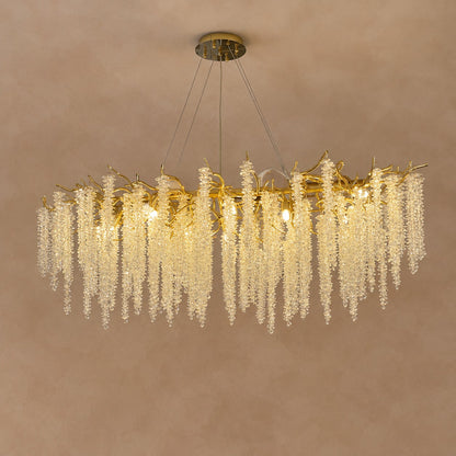 Branch Style Ceiling Light Crystal Icicle Chandelier