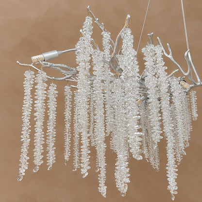 Branch Style Ceiling Light Crystal Icicle Chandelier