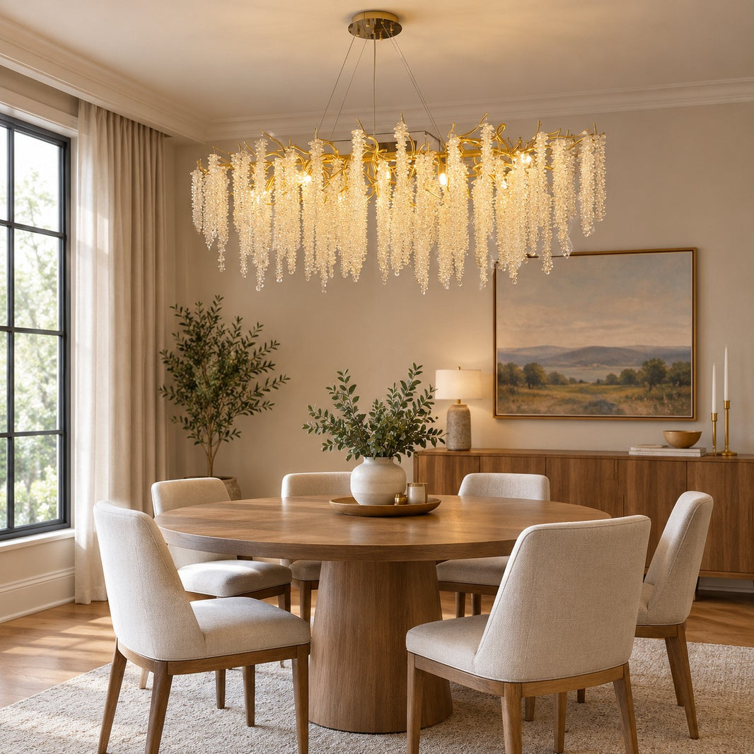 Branch Style Ceiling Light Crystal Icicle Chandelier