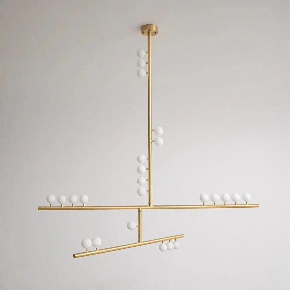 Brass Drop System Chandelier - 24 heads L 152cm x W 76cm x H 38cm / L 59.8" x W 29.9" x H 15"BrassBlushlighting