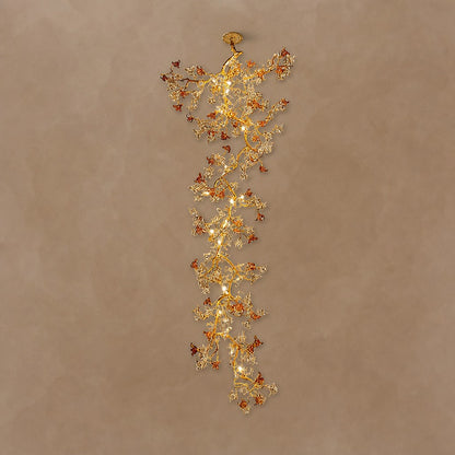 Brass Maple Branch Chandelier 31.5" 39.4"
