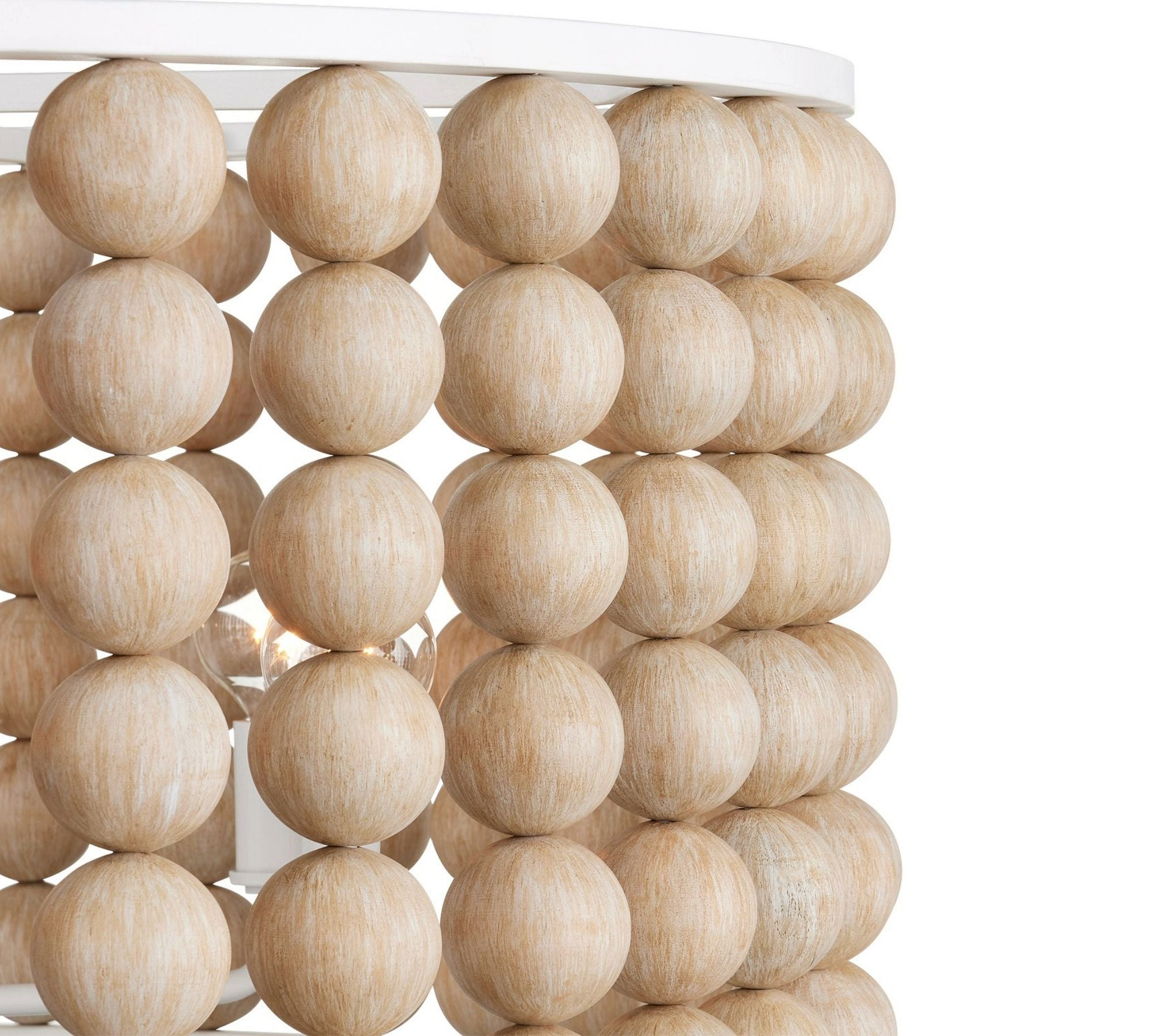 Brookbury Wood Bead Chandelier 32"