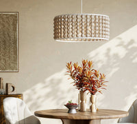 Brookbury Wood Bead Chandelier 32"