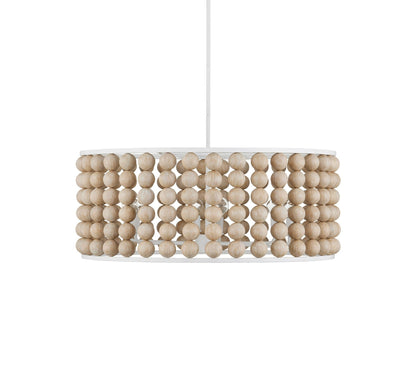 Brookbury Wood Bead Chandelier 32"