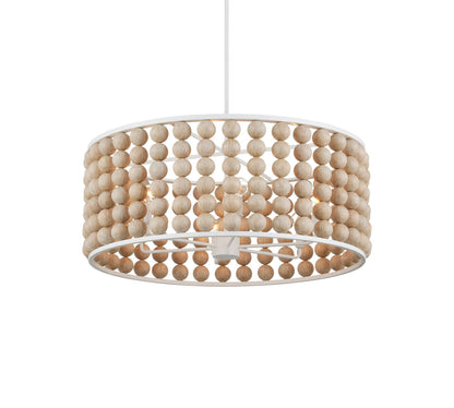 Brookbury Wood Bead Chandelier 32"