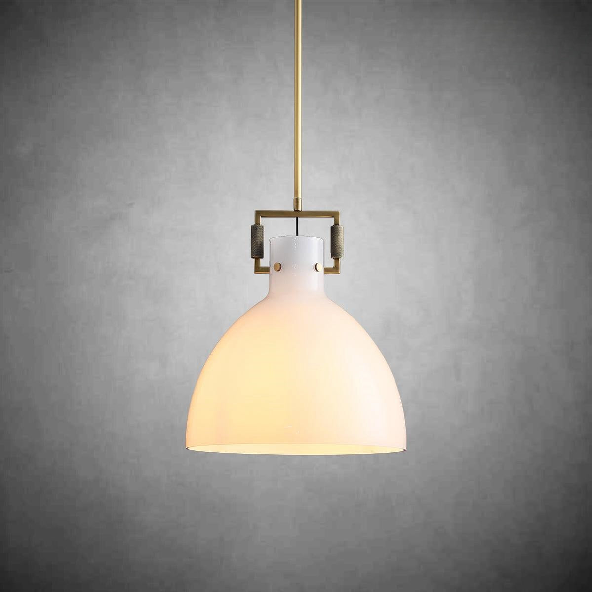 Modulus Milk Glass Cloche Pendant 10"14"18"