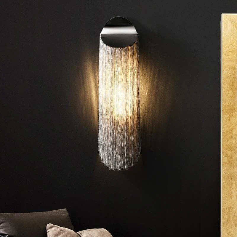 HA Alisa Plated Aluminum Tassel Long Wall Lamp